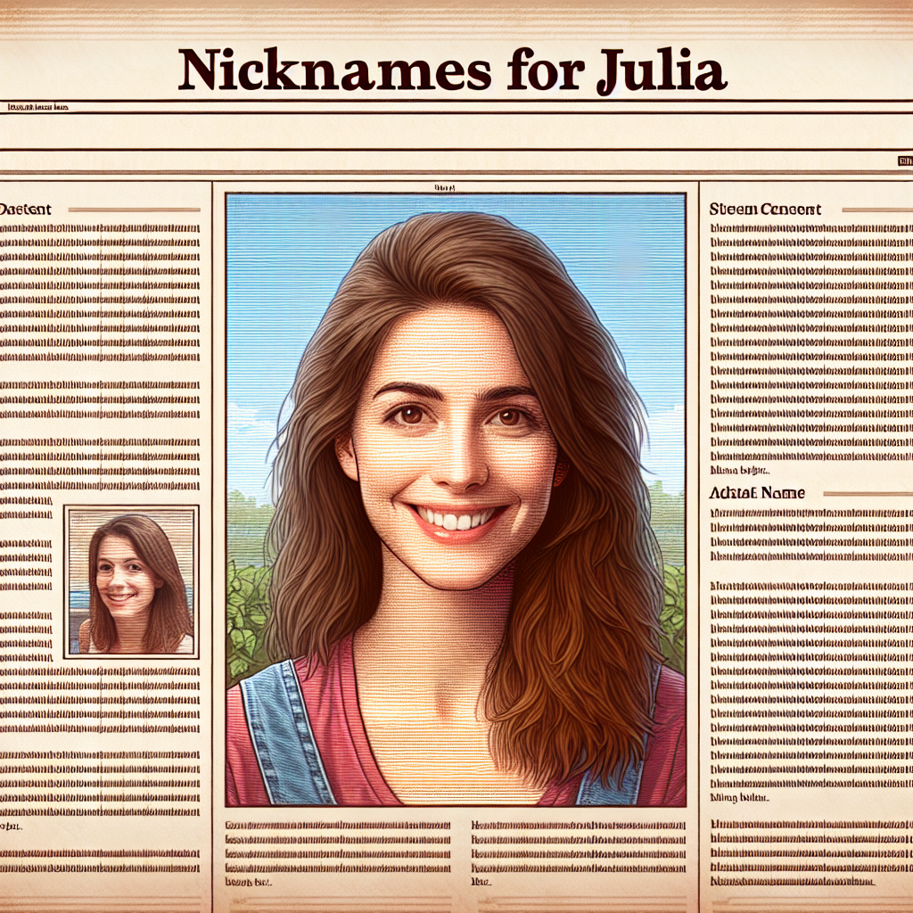 Nicknames for Julia